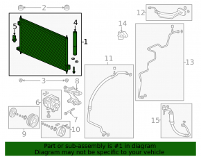 Acura RDX 13-18 air conditioner condenser