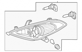 Right front headlight for Toyota Solara 2006-2006 halogen