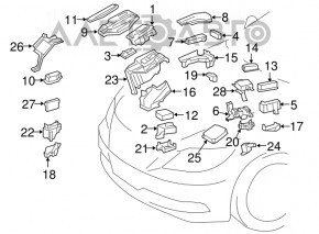 Underhood fuse box main Lexus LS460 07-12