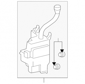 Lexus RX400h 06-08 Windscreen Washer Reservoir with Neck