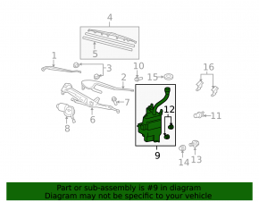 Lexus RX400h 06-08 Windscreen Washer Reservoir with Neck