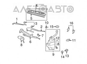 Lexus RX400h 06-08 Windscreen Washer Reservoir with Neck