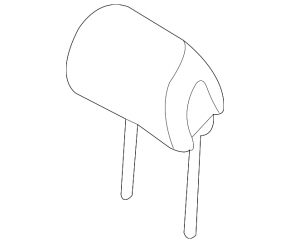 Headrest front left Hyundai Sonata 15-17 leather black