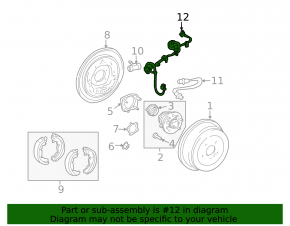 Rear right ABS sensor wire for Toyota Sienna 2010-2011