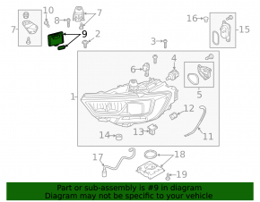 Left headlight control unit for Audi A3 8V 17-20 LED