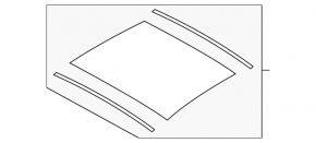 Infiniti QX50 19-20 rear sunroof glass