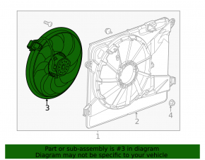 Cooling Fan Impeller with Buick Encore 13-19 Engine