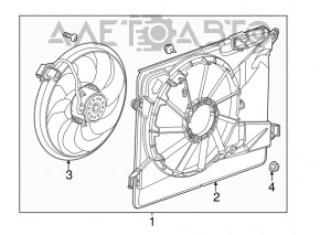 Cooling Fan Impeller with Buick Encore 13-19 Engine