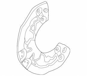 Brake Disc Cover Front Right Mercedes W167 GLE 350 450 20-23 AWD