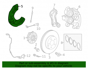 Brake Disc Cover Front Right Mercedes W167 GLE 350 450 20-23 AWD