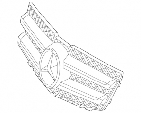 Front bumper grille right Mercedes GLK-class X204 12-15