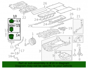 Oil filter housing Jaguar F-Pace X761 17- AJ126, AJ133