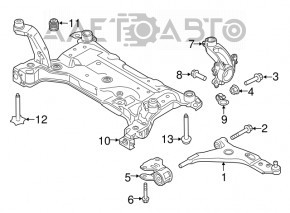 Front subframe Ford Escape MK3 13- pressed