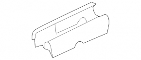 Rear right passenger seat runner trim Ford Fusion mk5 17-20 black, structure