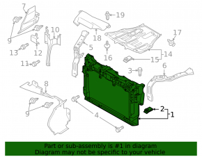 Mazda CX-7 06-10 radiator panel TV