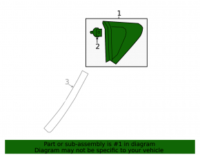 Triangle plug rear wing left Mazda 6 13-21