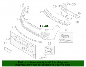 Right headlight washer cap for Land Rover Range Rover 2013-2017 pre-restored models