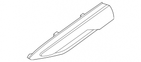 Front left fender molding for Land Rover Range Rover Evoque 12-18, gloss black