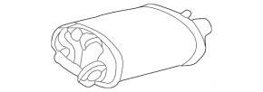 Lexus ES300 ES330 rear muffler with barrels