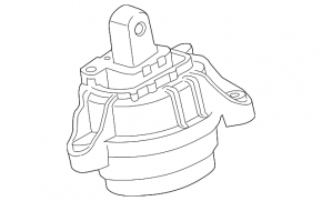 Left engine mount BMW 5 F10 11-16 3.0, 3.0T RWD