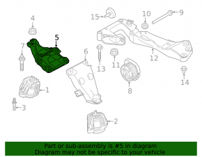 Engine Mount Bracket Right BMW F30 17-18 AWD B46
