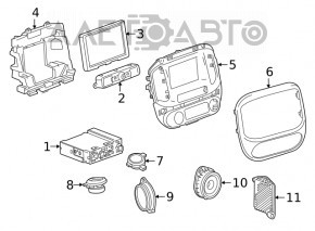 Chevrolet Volt 16- Bose central torpedo speaker, dented