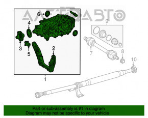 Rear differential gearbox Mercedes CLA 250 14-19
