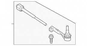 Right steering rod with tip for BMW 7 G70 23-25