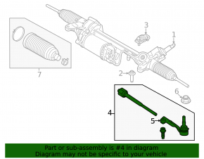 Right steering rod with tip for BMW 7 G70 23-25