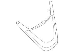 Steering wheel trim BMW X1 F48 16-22 lower part, black with chrome