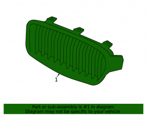 Radiator grill right BMW 3 F30 4d 12-18