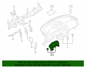 Instrument cluster cover Nissan Murano z51 09-14