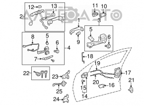 Front left lock cylinder for Toyota Avalon 2012