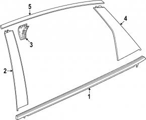 Upper rear right door molding for Honda Civic XI FE/FL 22-24 5d chrome