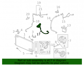 Air Conditioning Condenser-Compressor Hose for Acura MDX 07-13