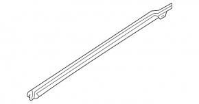 Nissan 350z matte door-glass molding, center, front left