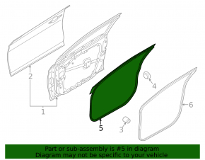 Front left door seal for Kia K5 21-24