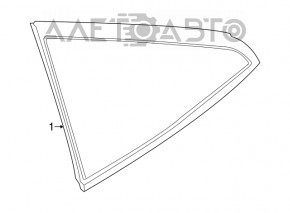 Window blind glass rear left Nissan Rogue 07-12 scratches on glass