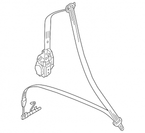 Driver's seat belt with tensioner for Audi Q3 83A 19-25 black