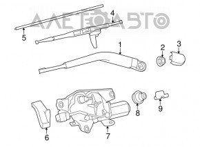 Rear wiper arm for Toyota Sequoia 2008-2016