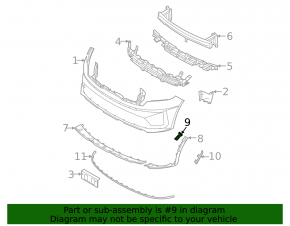 Left front bumper mount for Kia Sorento 21-26 HEV, PHEV