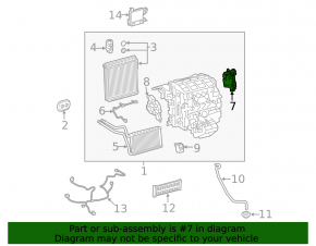 Actuator motor for heater ventilation on Toyota Camry v70 18-24