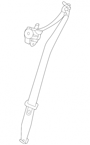 Seat belt rear left Nissan Versa Note 13-19 black