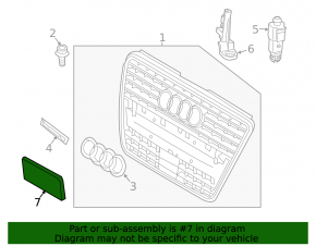 Front license plate area Audi Q5 8R 09-12