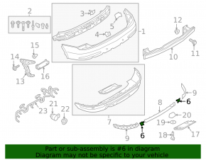 Tow hook plug rear bumper right Audi Q3 8U 16-18
