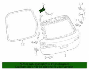 Right tailgate hinge for Audi E-Tron 19-23