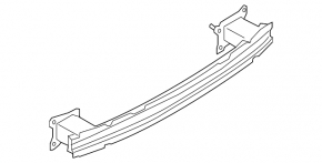 Rear bumper reinforcement Audi A4 B9 17 - dented, torn