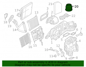 Motor heater fan Mercedes C-class W205 15-21