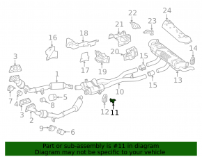 Exhaust manifold bracket Mercedes GLS-class X166 13-19
