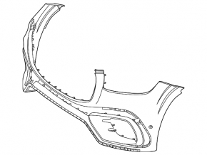 Bare front bumper Mercedes X167 GLS 450 580 24-26 for parking sensors